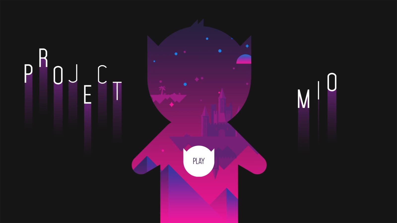 The start screen of the Project Mio video game